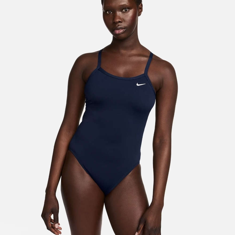 Nike Women's Dark Blue One Piece Swimsuit